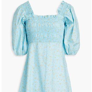 Ganni dress with puff sleeves